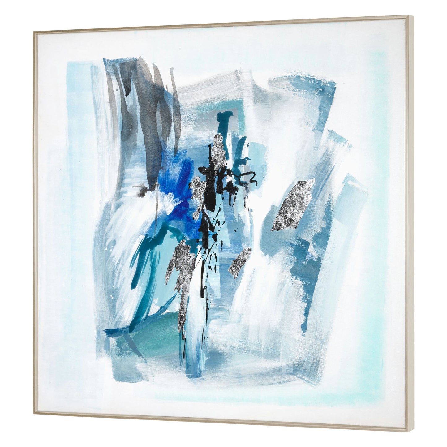 Polar Ice Hand Painted Framed Canvas