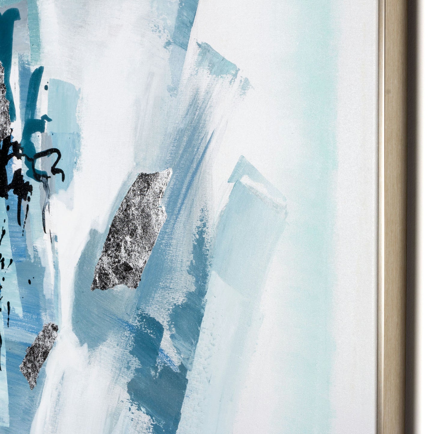 Polar Ice Hand Painted Framed Canvas