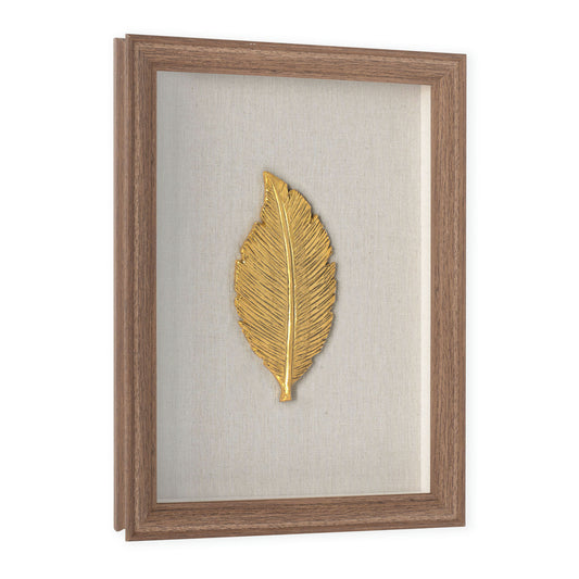 Golden Leaves Ii Shadow Box