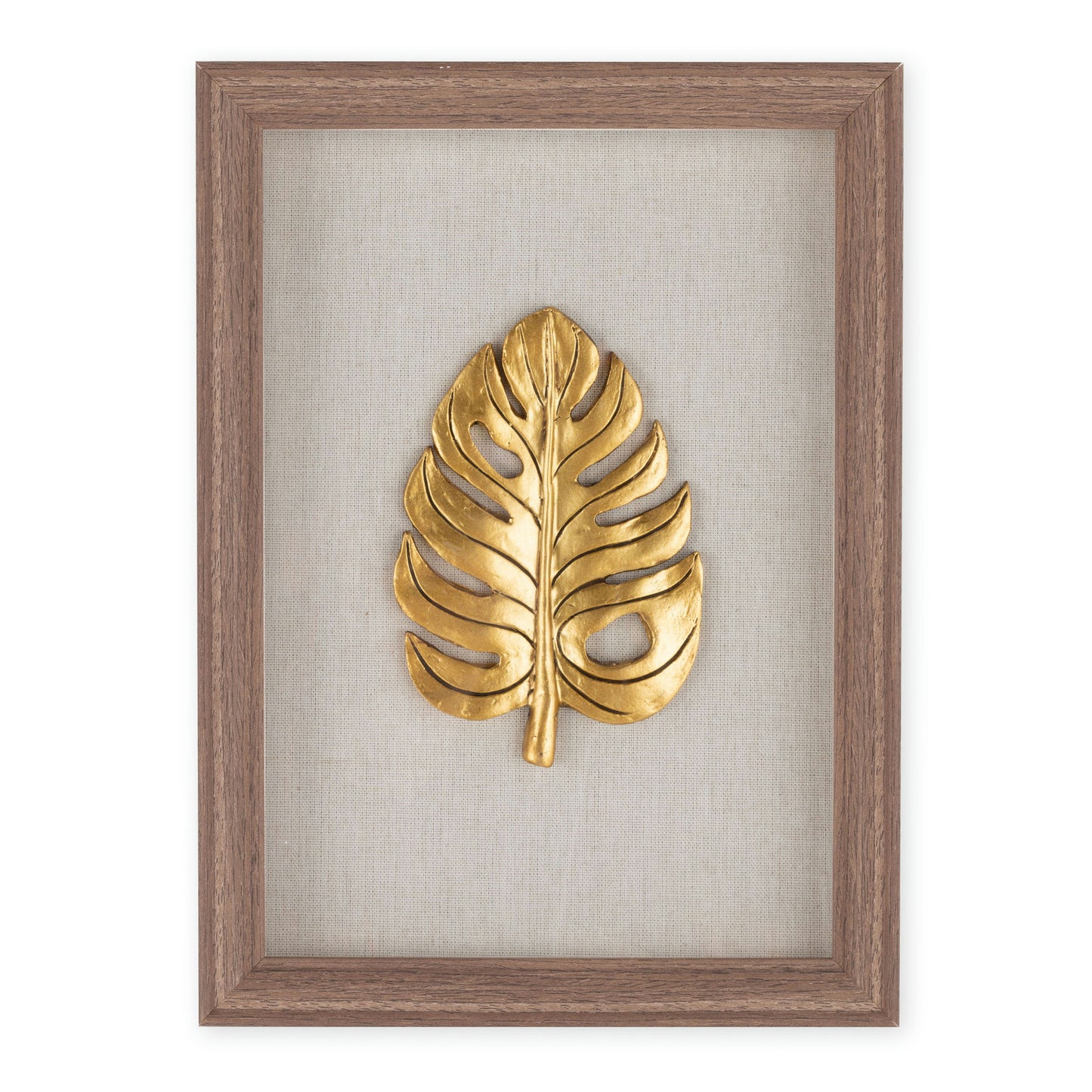 Golden Leaves Iii Shadow Box