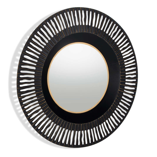 Cantara Black Metal Wall Mirror