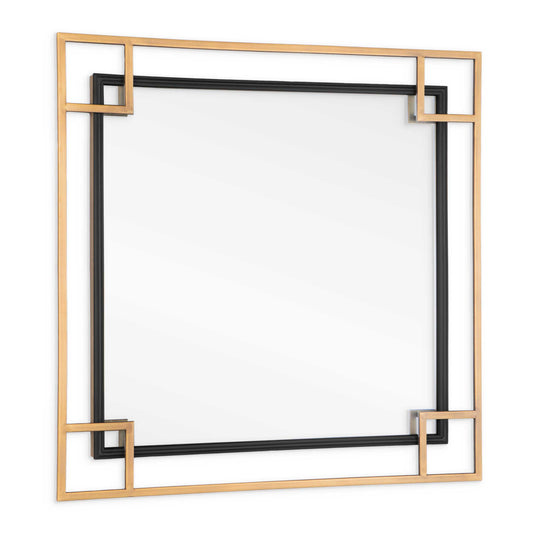 Mavis 22" Square Metal Wall Mirror