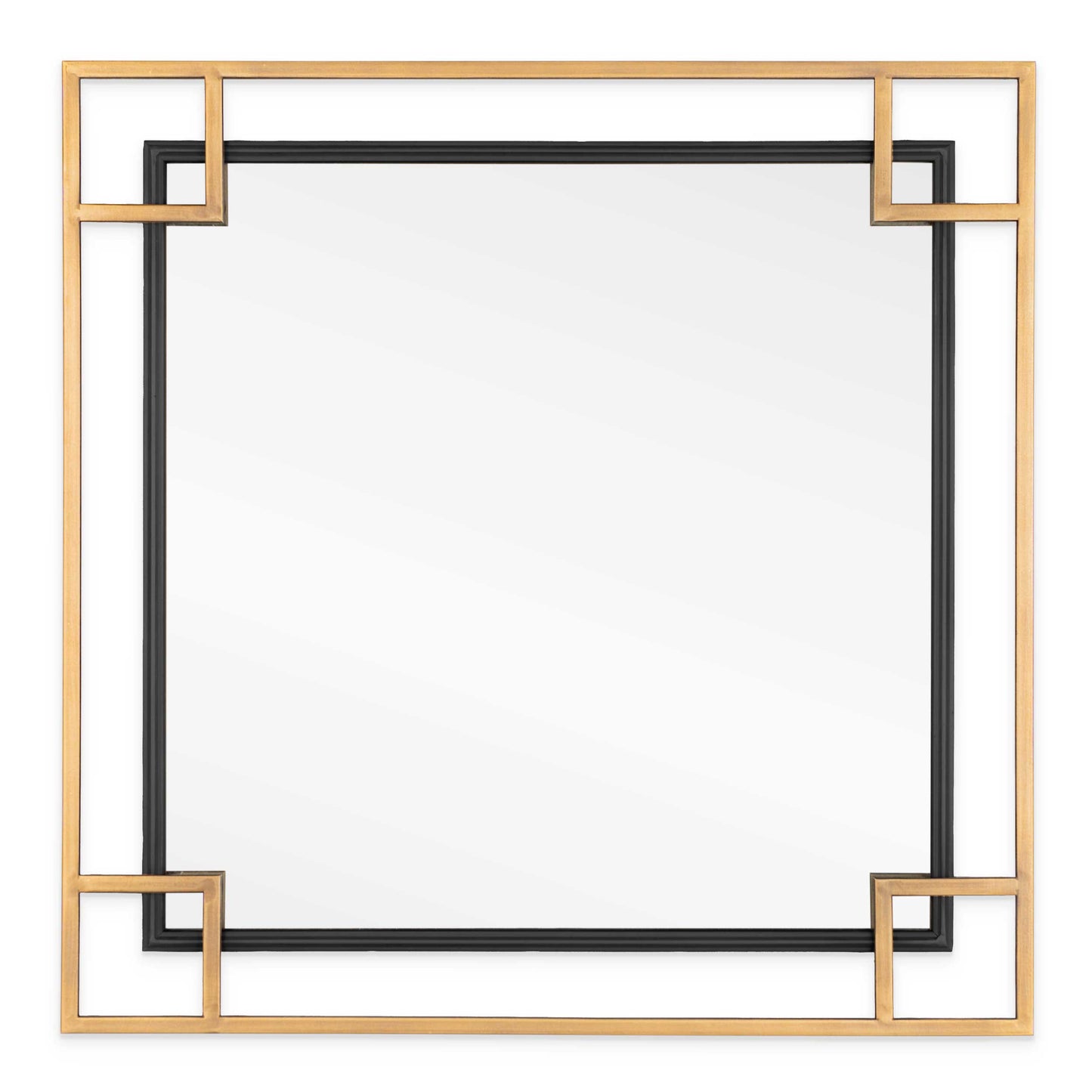 Mavis 22" Square Metal Wall Mirror