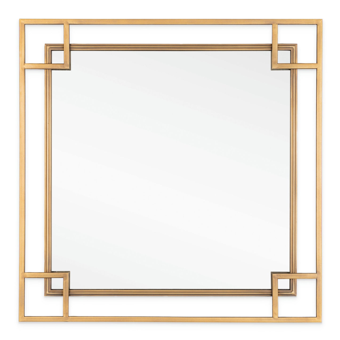 Mavis 22" Square Metal Wall Mirror