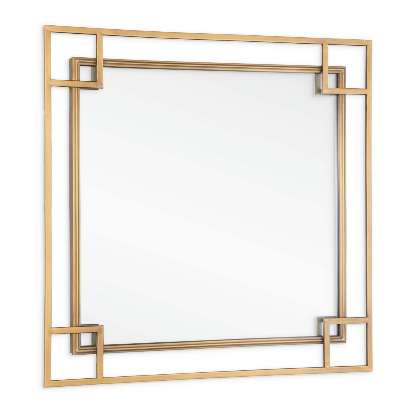 Mavis 22" Square Metal Wall Mirror