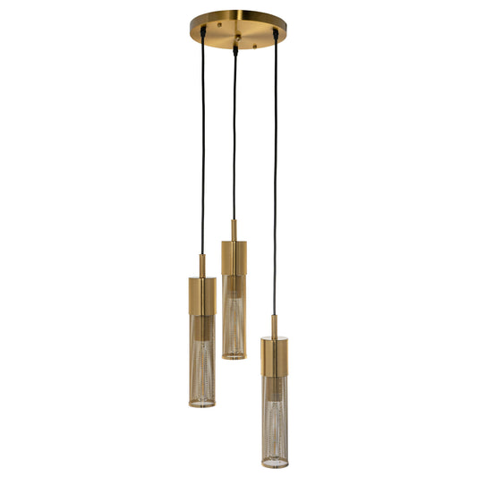 Remington 3-Light Cluster Cylinder Led Pendant