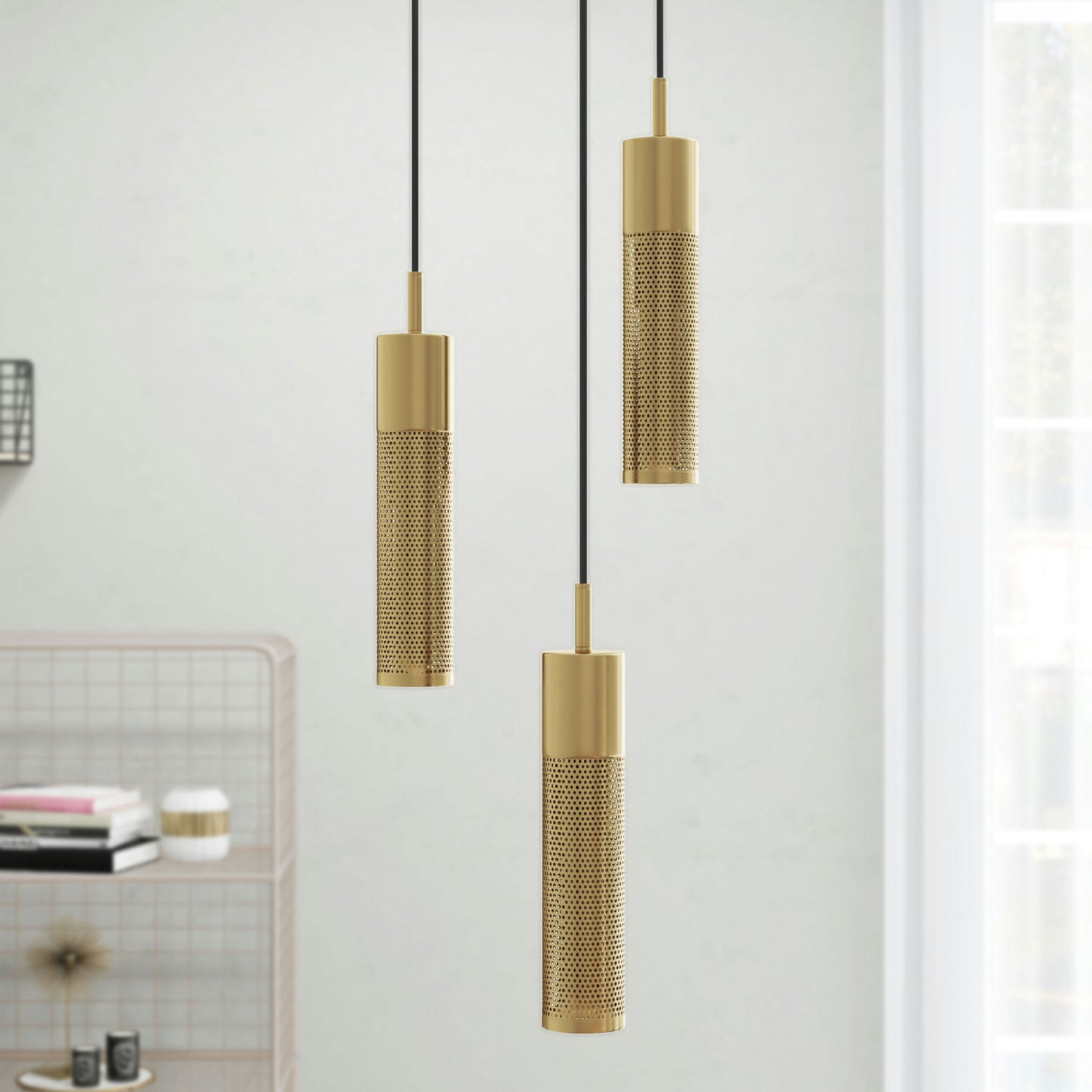 Remington 3-Light Cluster Cylinder Led Pendant