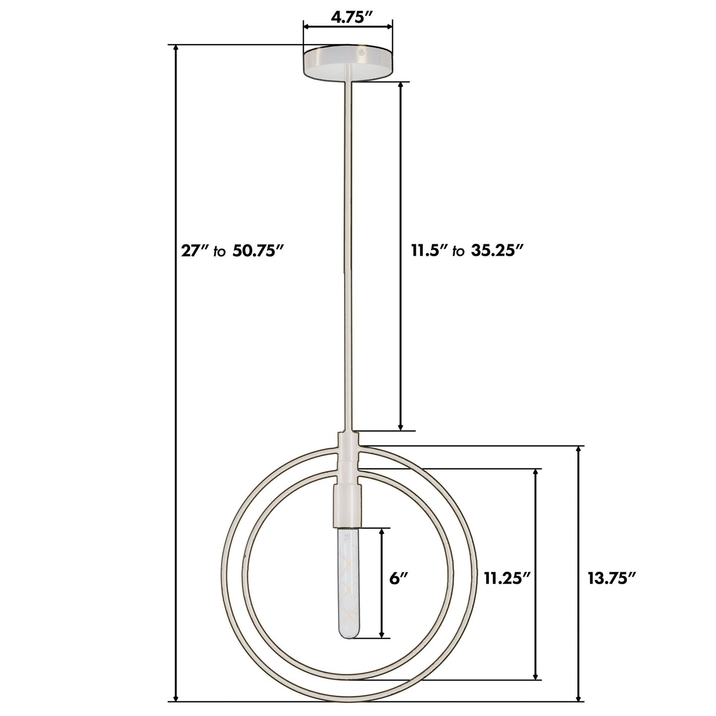 Nyla Single Light Brass Pendant