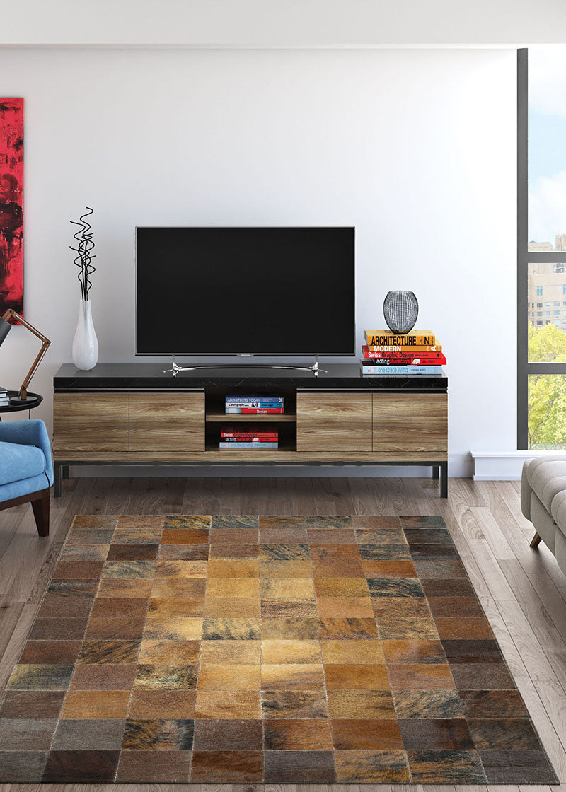 Couristan Chalet Tile Brown Rug 2' x 4'