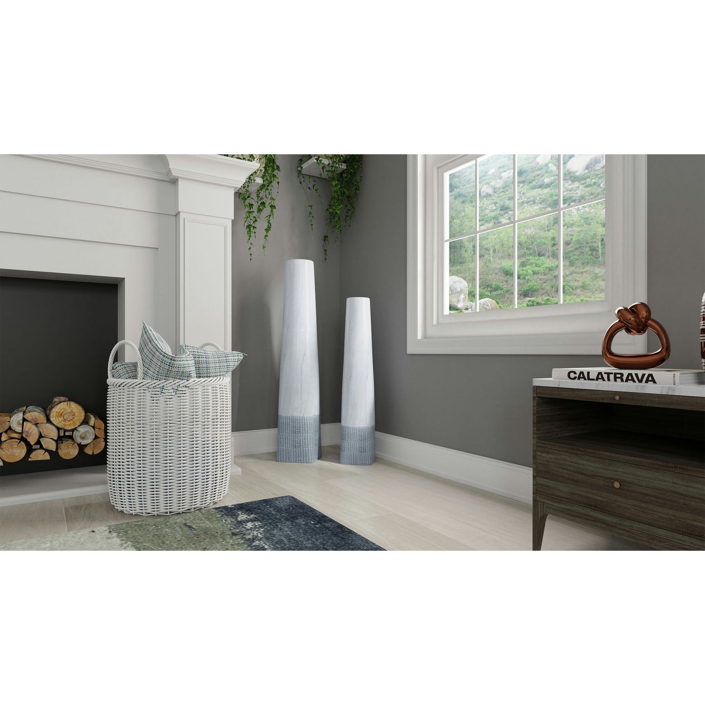 Raine Small Ceramic Floor Vase