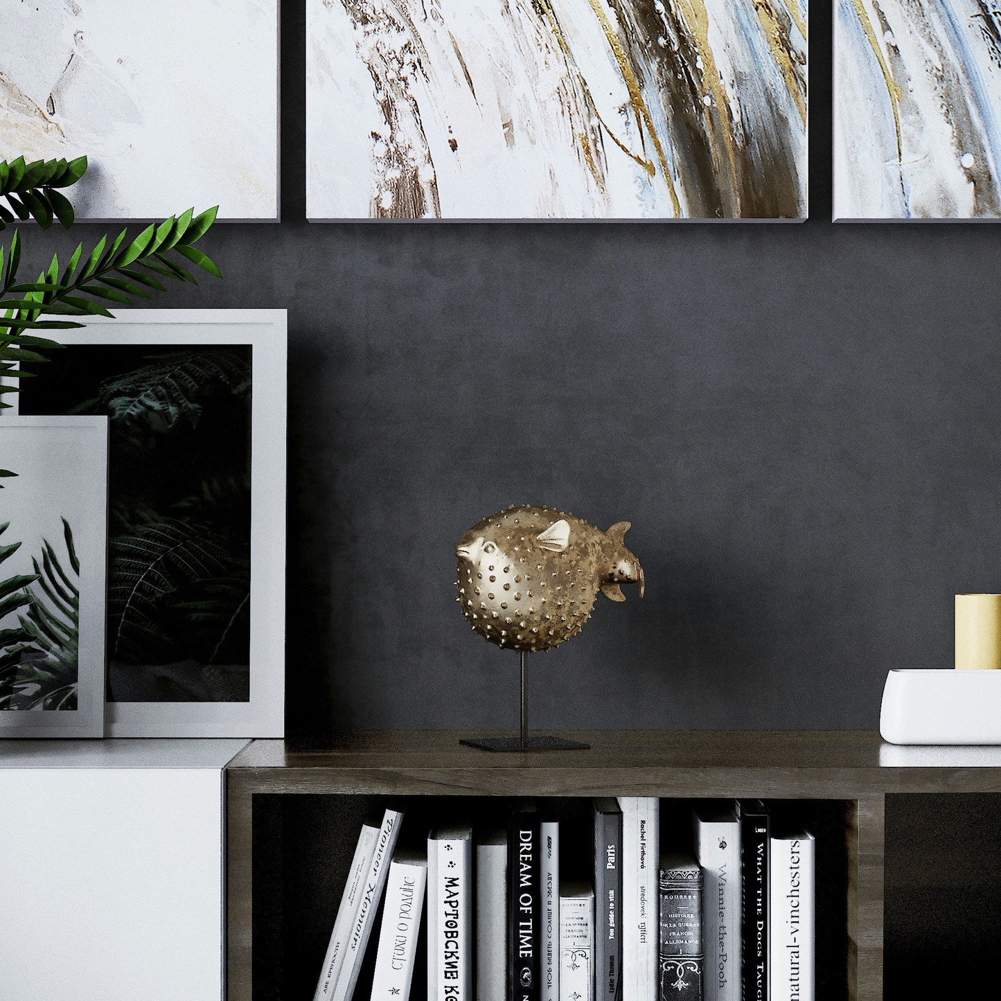 Gilded Puffer Decorative Accessory