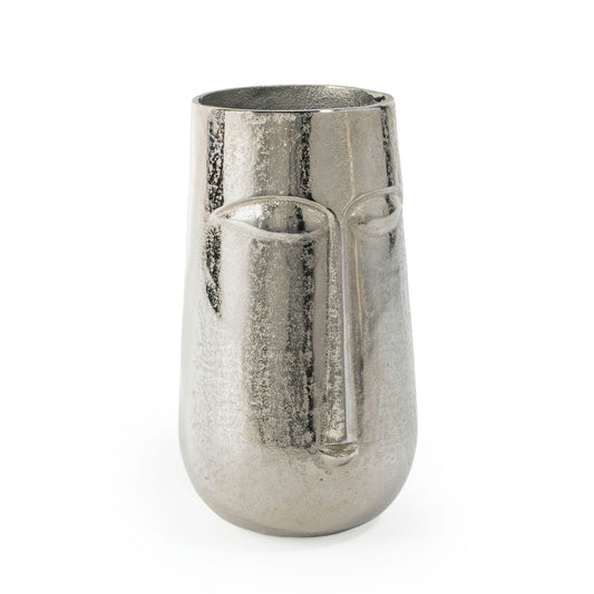 Magnus 11" Silver Metal Table Vase