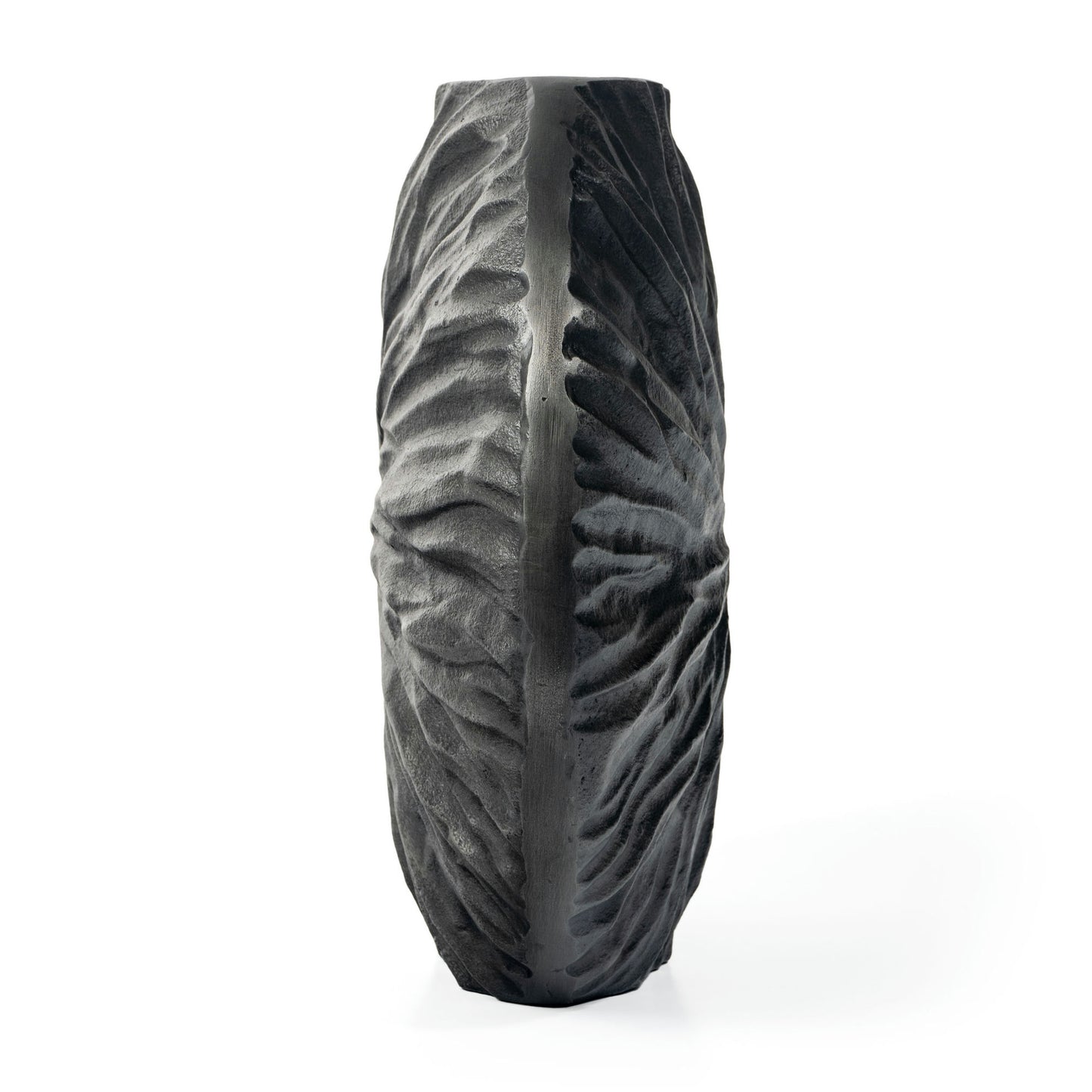 Cadence 10" Metal Table Vase Large Gray