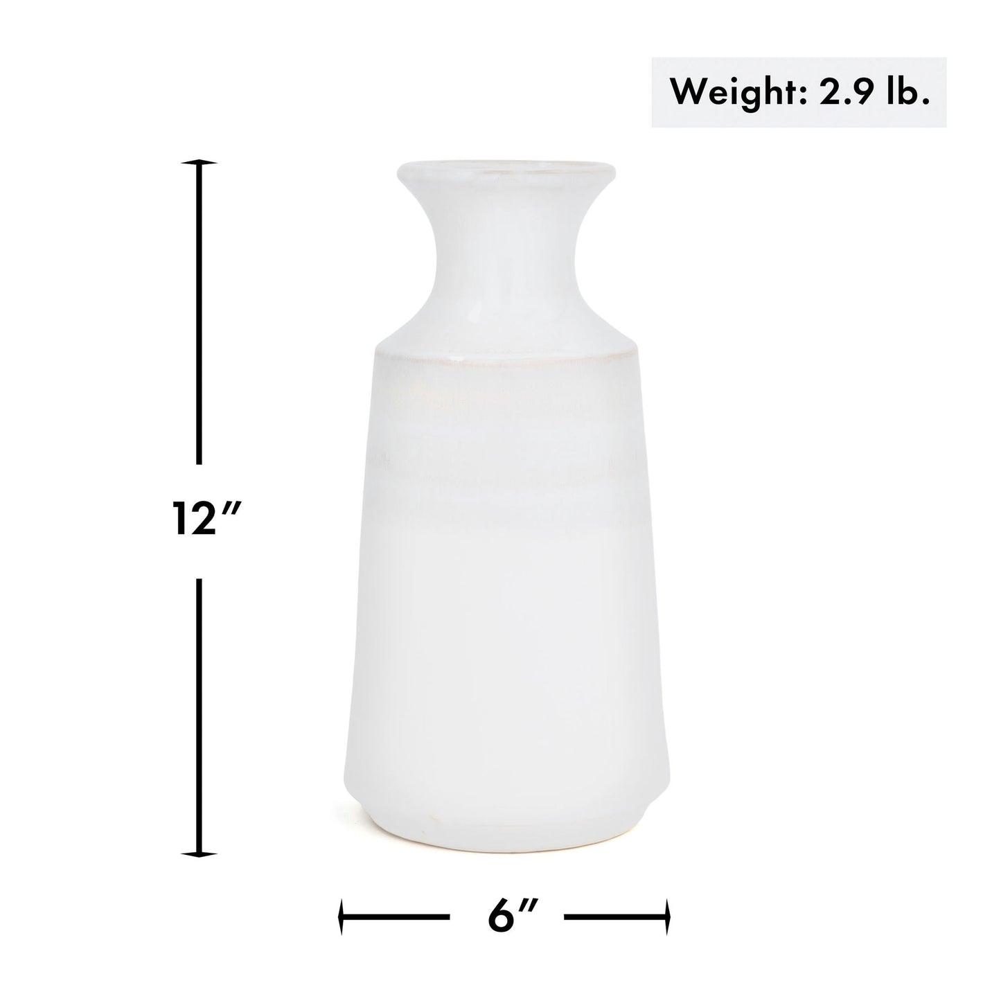 Nahla 12" Ceramic Table Vase Large