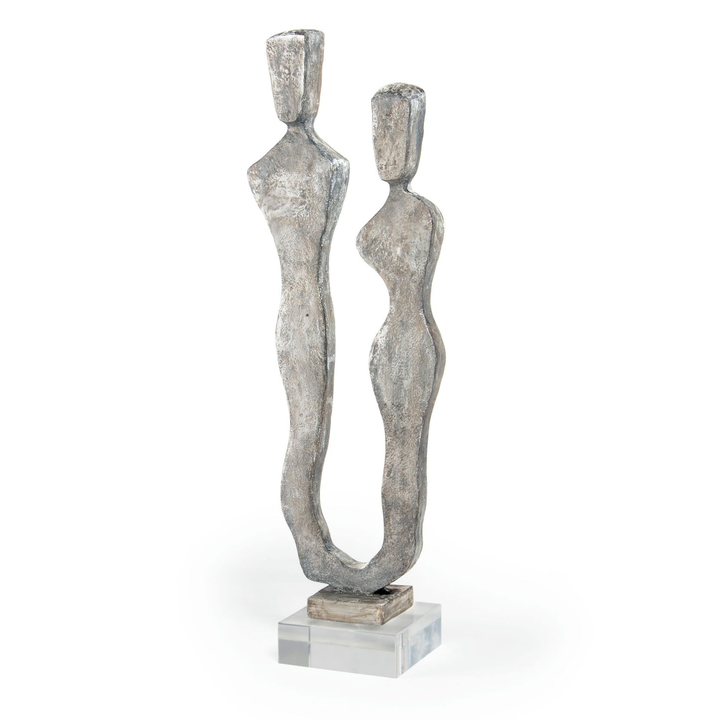 Silhouetted Figures Polystone Sculpture