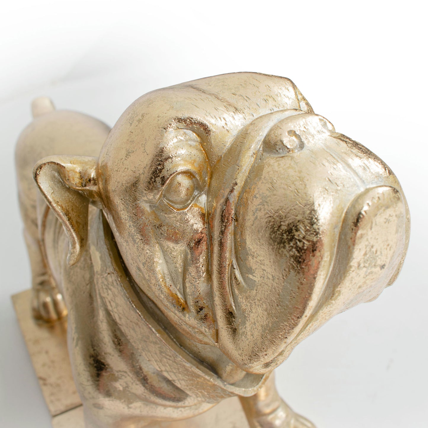 Gold Bulldog Polystone Bookends Set Of 2