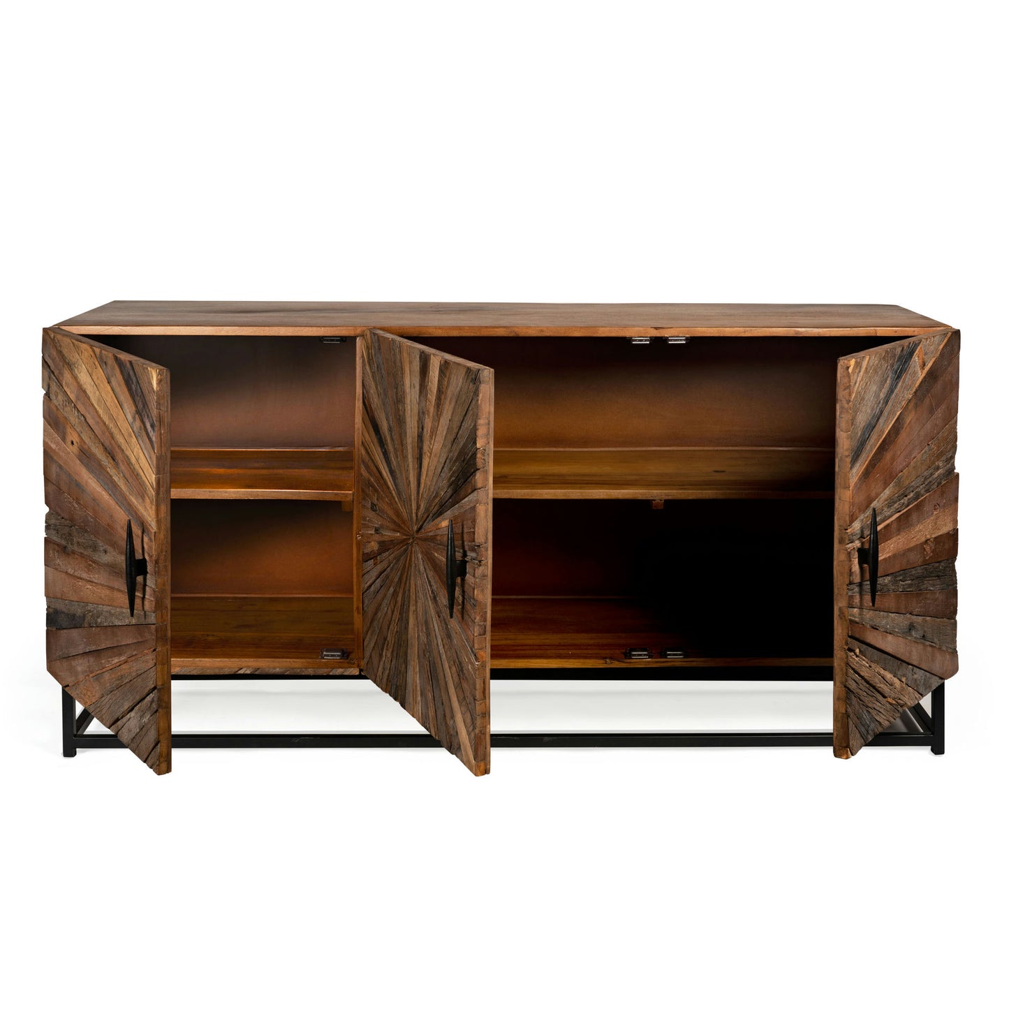 Preston 63" Wide 3 Door Reclaimed Wood Sideboard