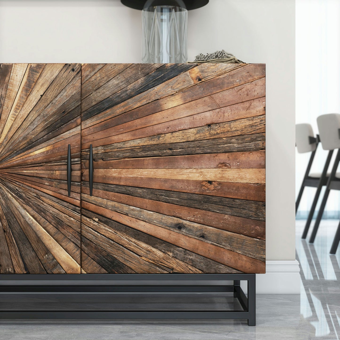 Preston 63" Wide 3 Door Reclaimed Wood Sideboard