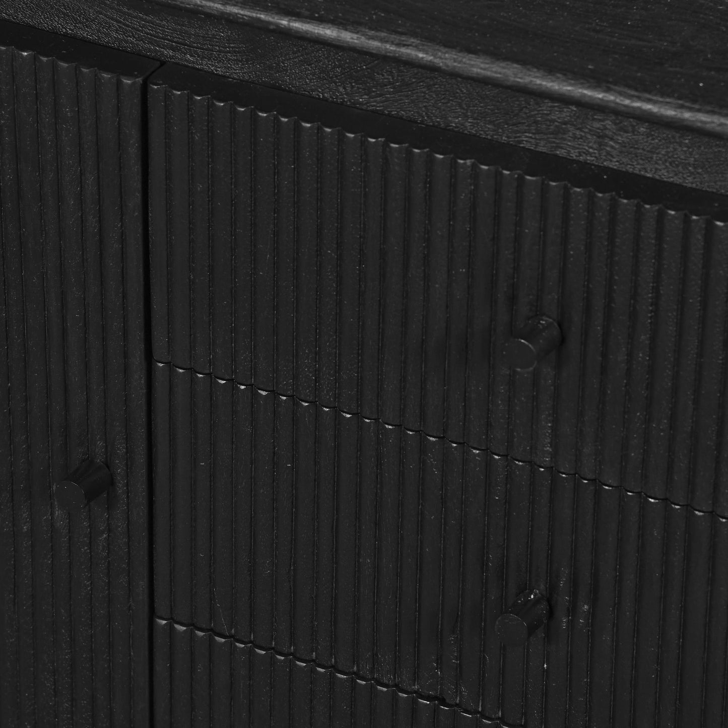 Camilo 3 Drawer Wood Black Accent Cabinet