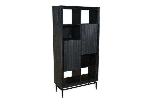 Camilo 72" High 2 Door Black Accent Cabinet