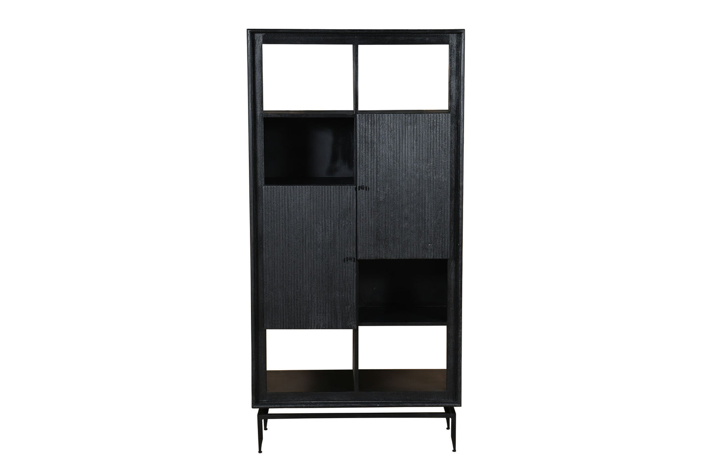 Camilo 72" High 2 Door Black Accent Cabinet
