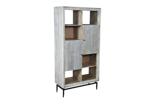 Camilo 72" High 2 Door Gray Accent Cabinet