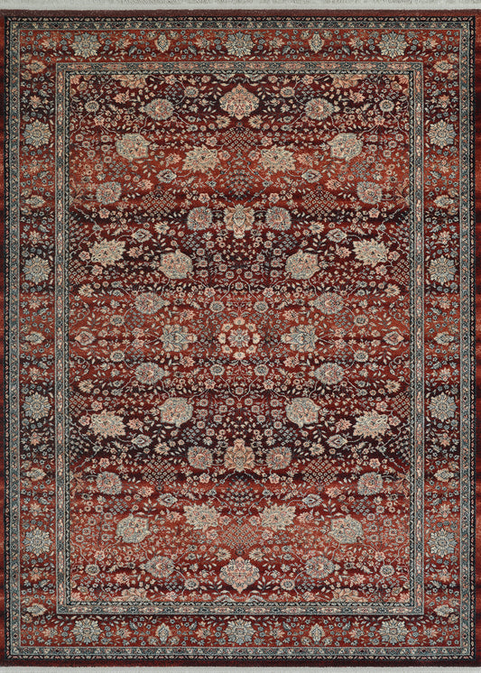 Couristan Kashimar Floral Vase Rust Rug 2'2" x 4'9"
