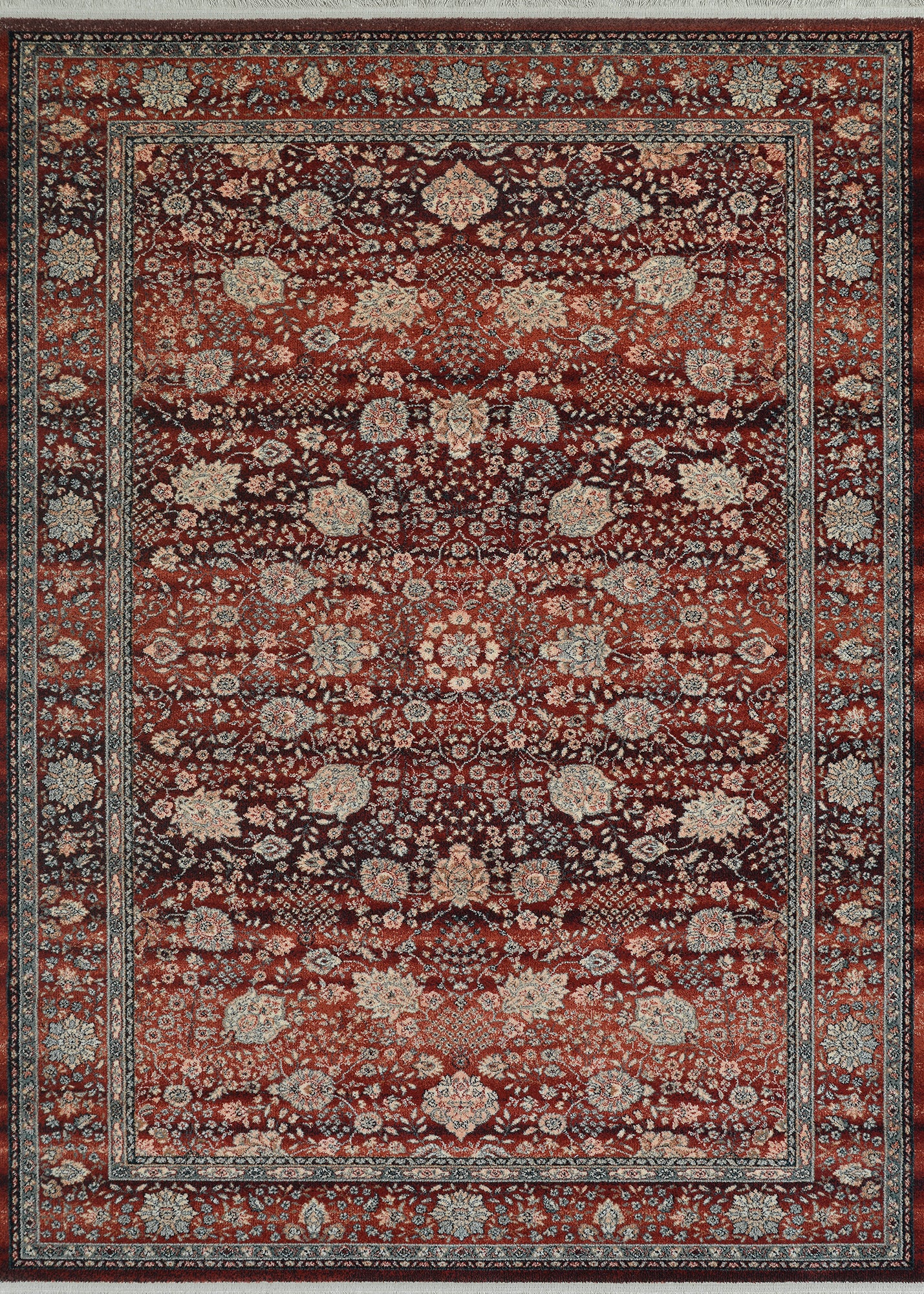 Couristan Kashimar Floral Vase Rust Rug 9'10" x 14'1"