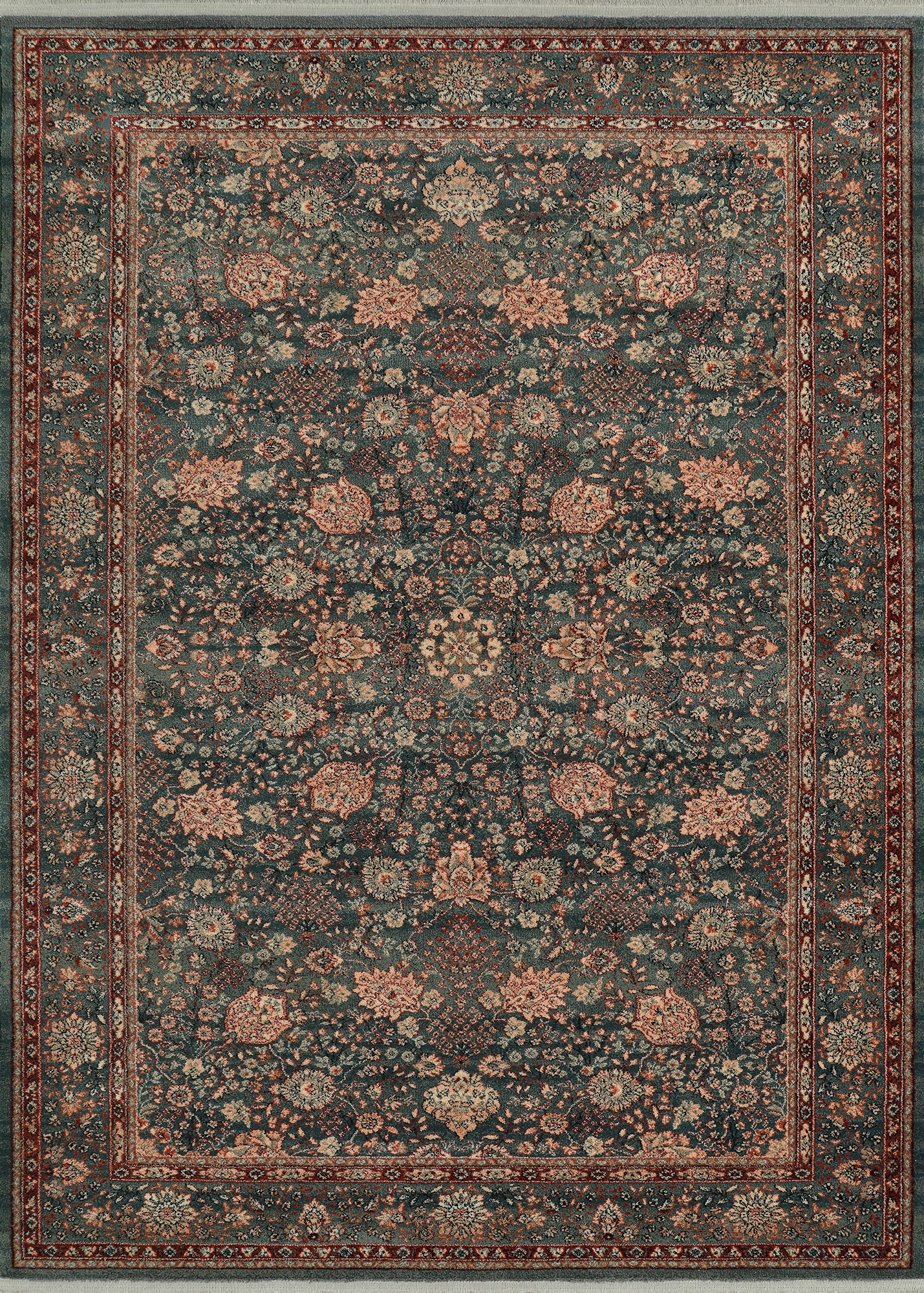 Couristan Kashimar Floral Vase Sage Rug 7'10" x 11'2"