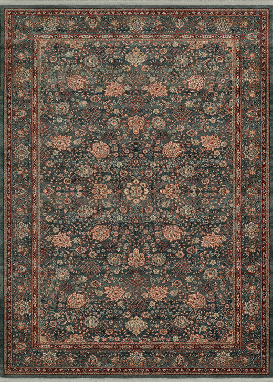 Couristan Kashimar Floral Vase Sage Rug 6'6" x 10'1"