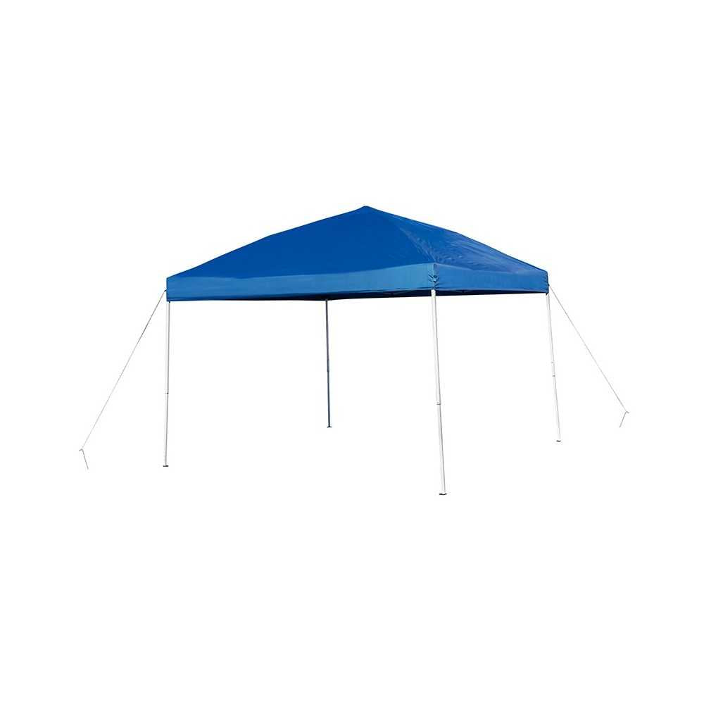 10'x10' Blue Outdoor Pop Up Event Slanted Leg Canopy Tent with Carry Bag