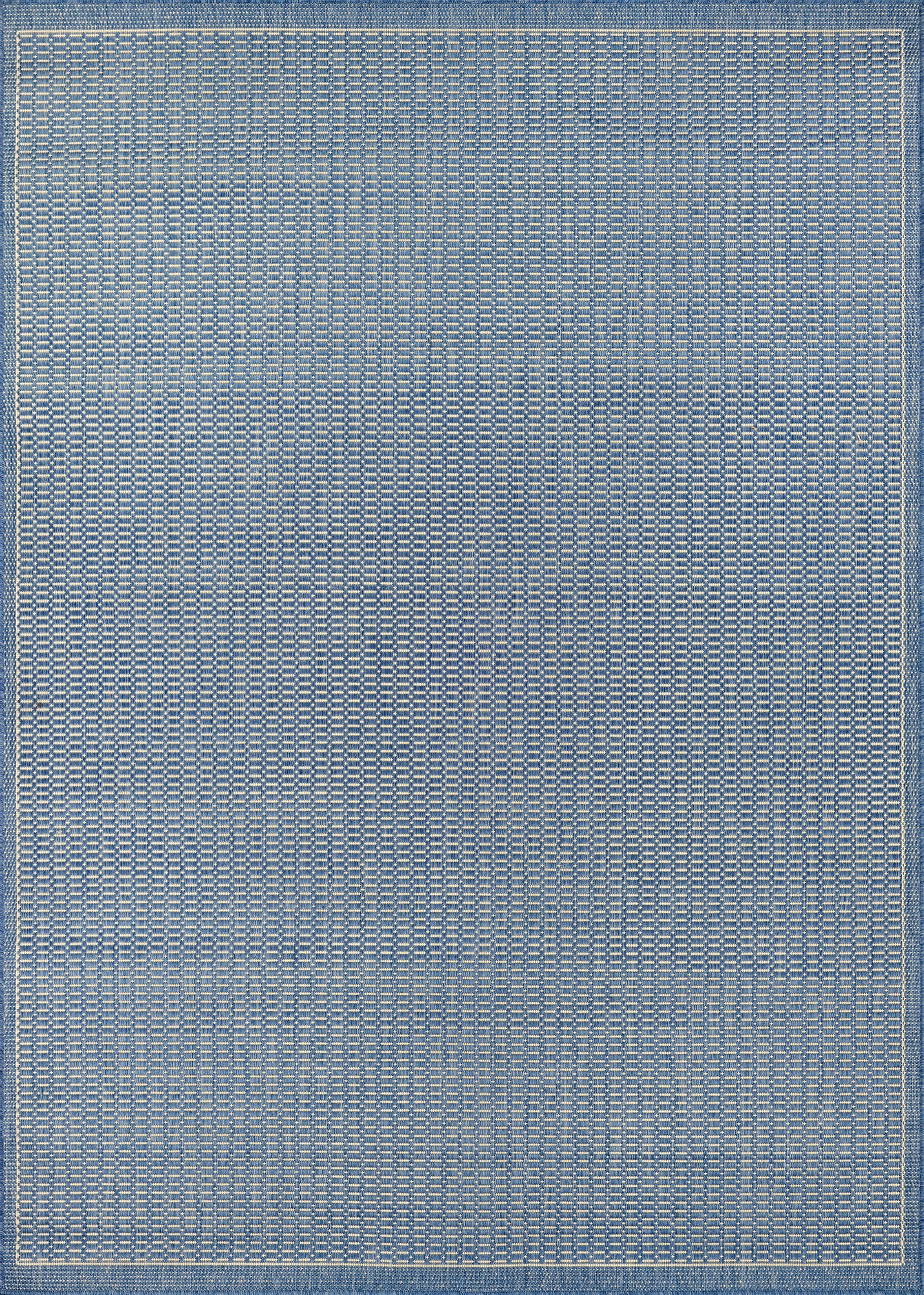 Couristan Recife Saddlestitch Champagne-Blue Round Rug 7'6" x 7'6"