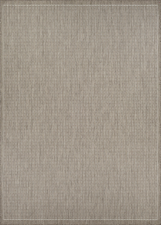 Couristan Recife Saddlestitch Champagne-Taupe Round Rug 7'6" x 7'6"