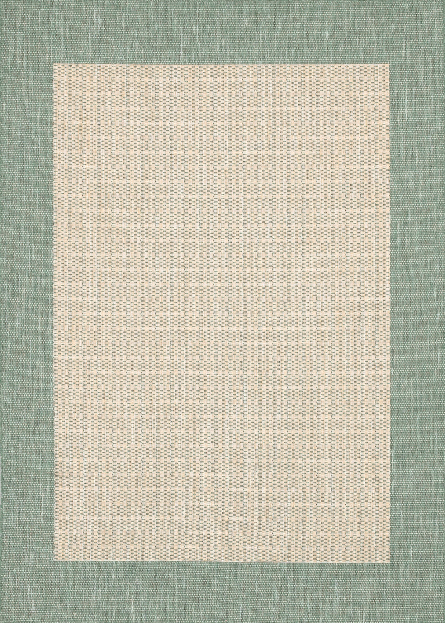 Couristan Recife Checkered Field Natural-Green Rug 2' x 3'7"