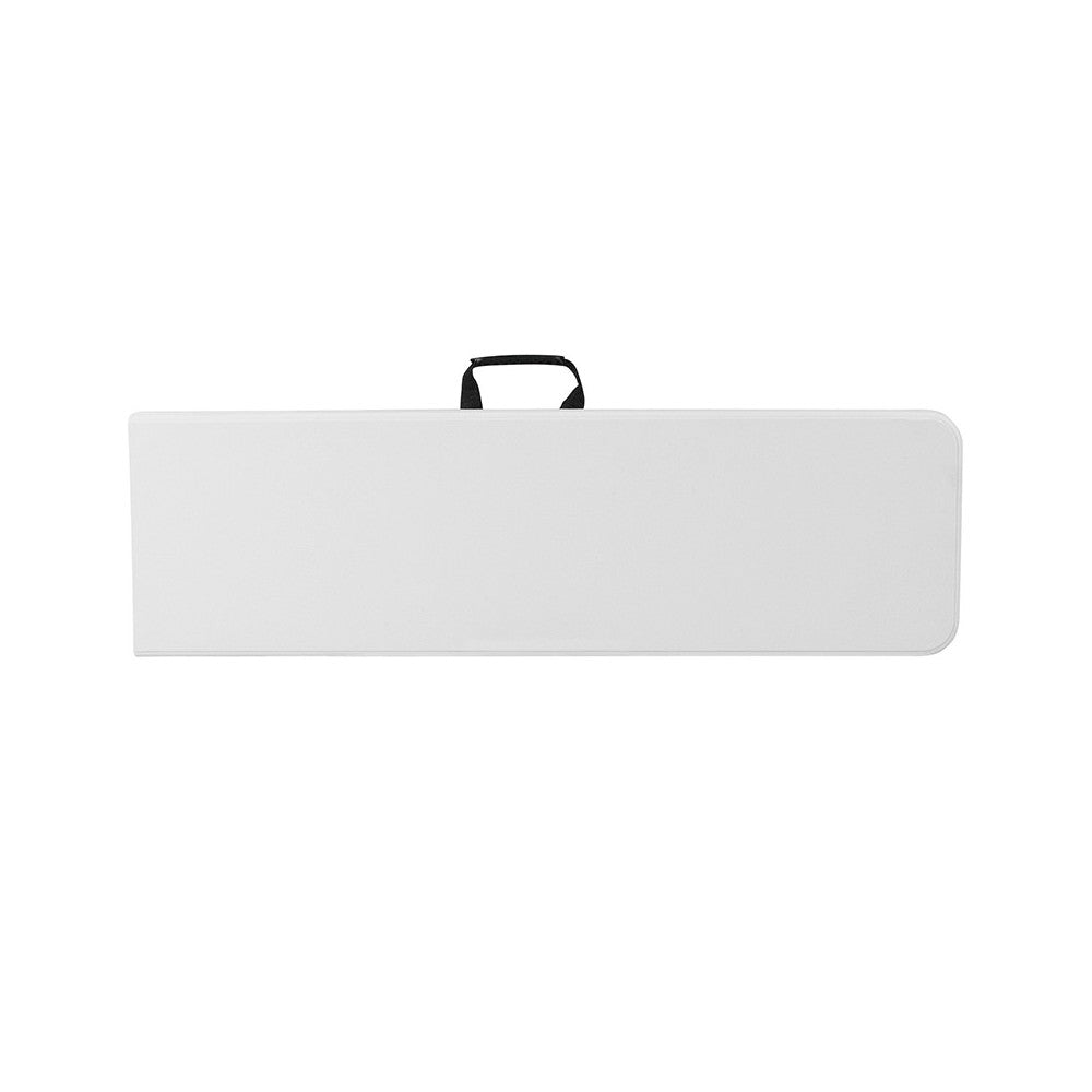 10.25''W x 71''L Bi-Fold Granite White Plastic Bench with Carrying Handle