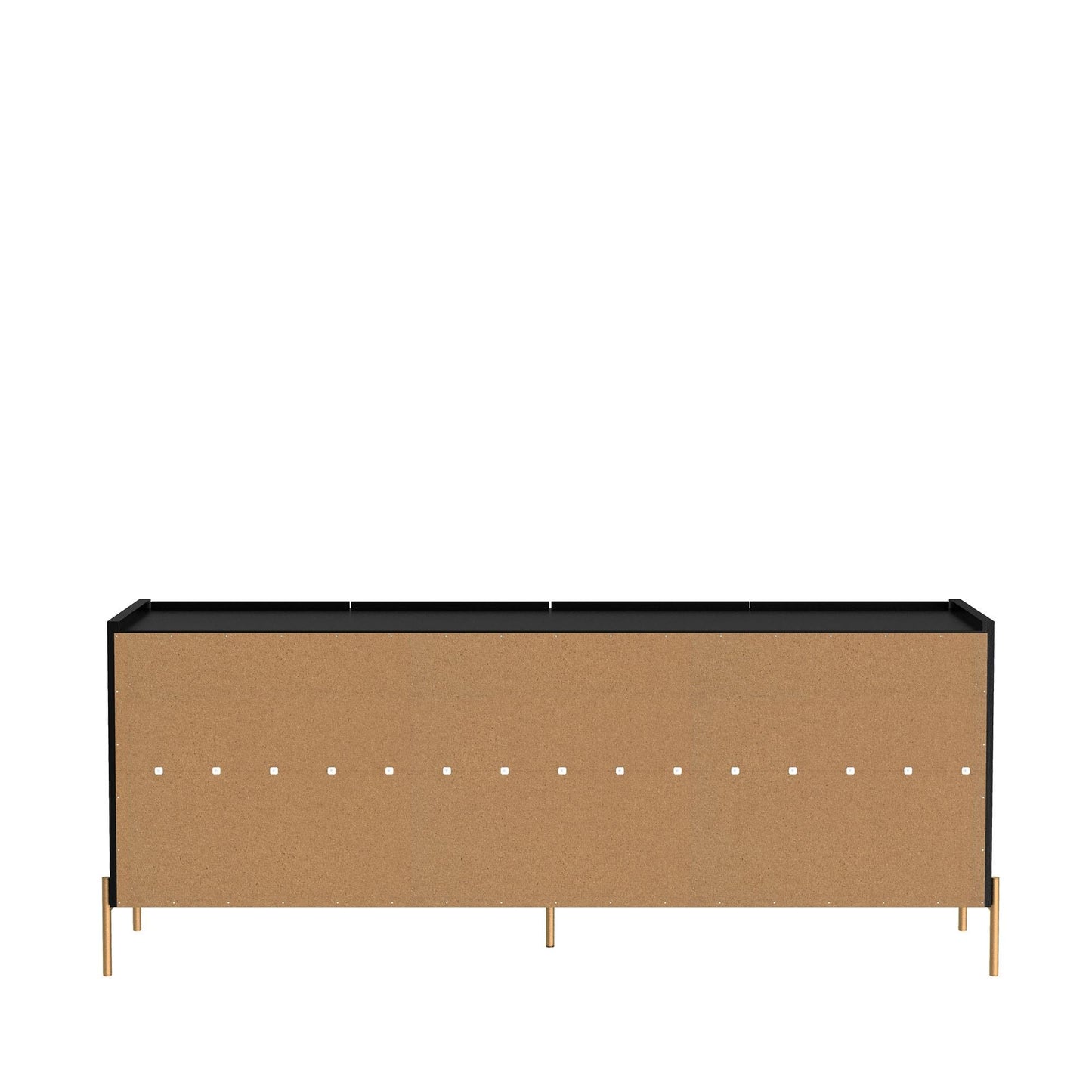 Jasper 72.51" Sideboard with Steel Gold Legs in Black Pro Touch