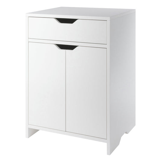 Nova 1-Drawer Storage Cabinet, White