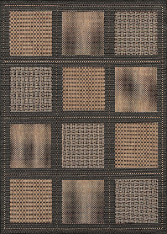 Couristan Recife Summit Cocoa-Black Square Rug 8'6" x 8'6"