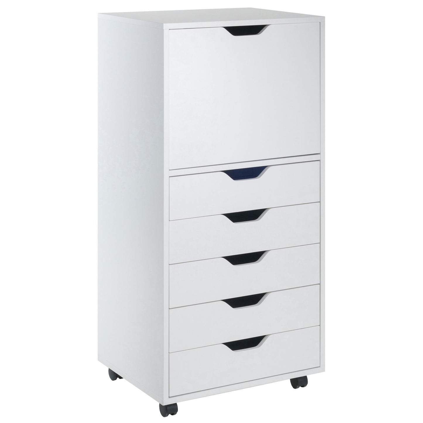 Halifax Tall Storage Cabinet, 5-Drawer, White