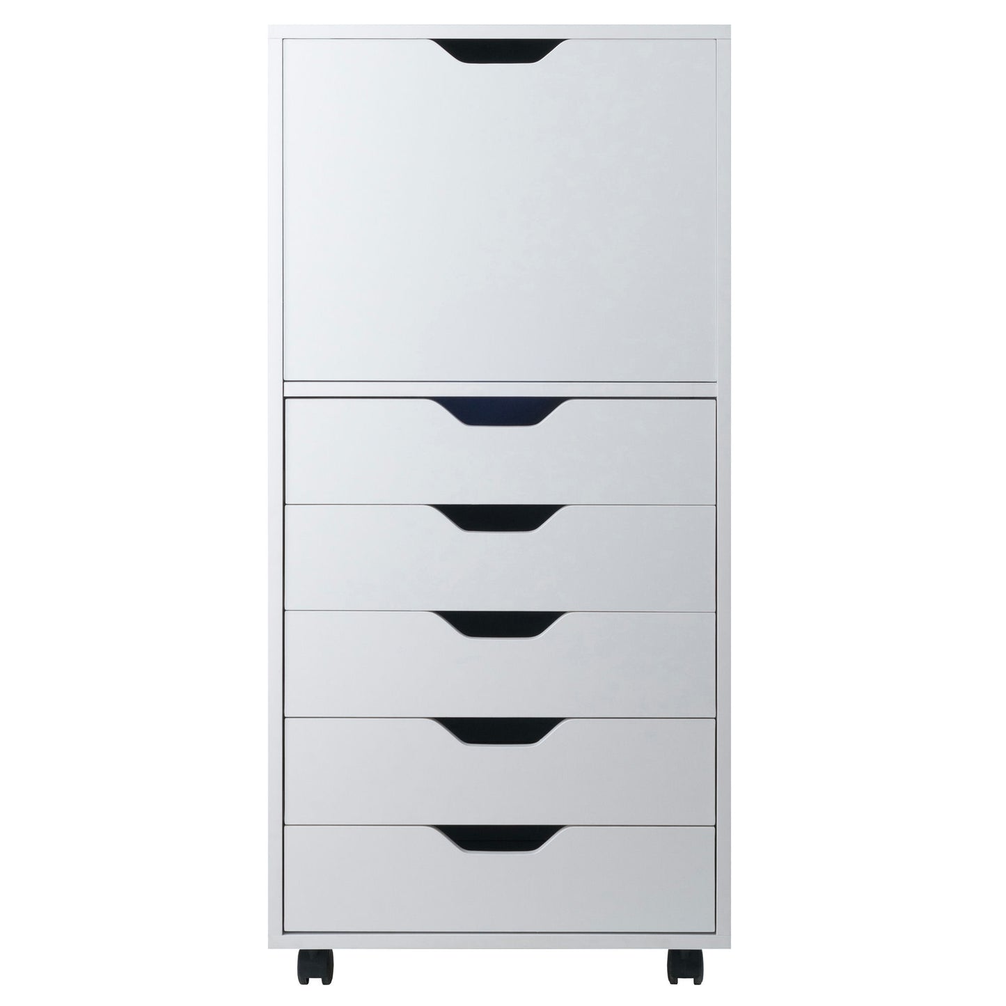 Halifax Tall Storage Cabinet, 5-Drawer, White