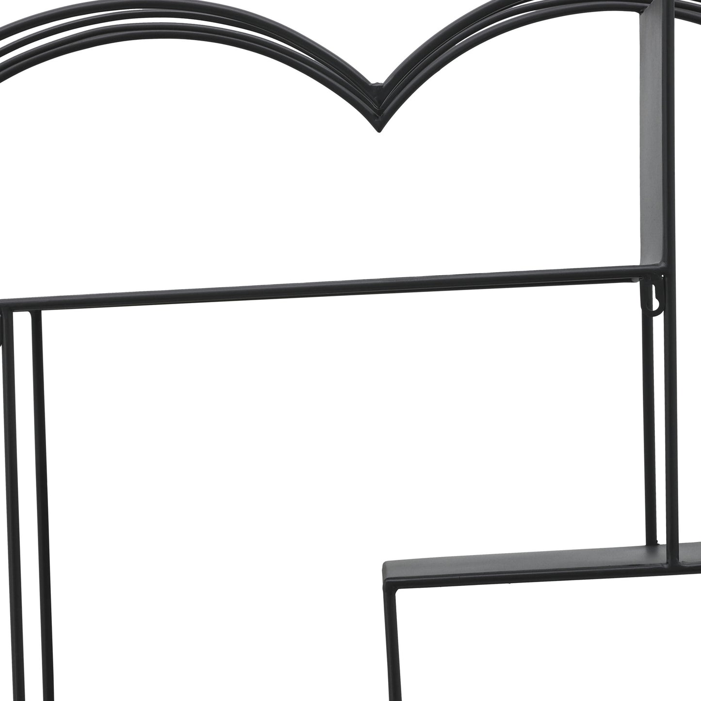 Metal 31.5" Heart Wall Shelf, Gunmetal