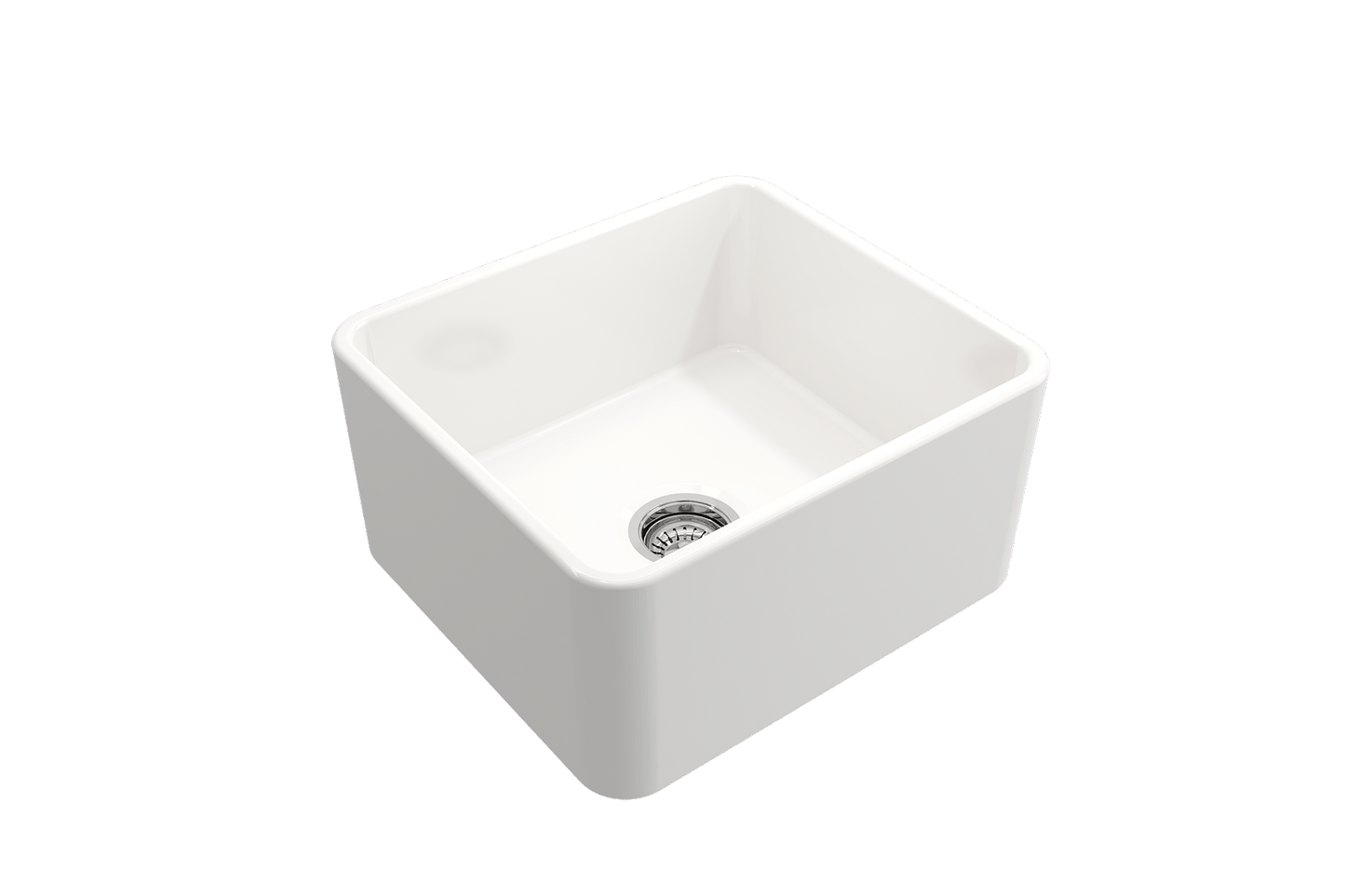 Classico Farmhouse Apron Front Fireclay 20" Single Bowl Kitchen Sink in White