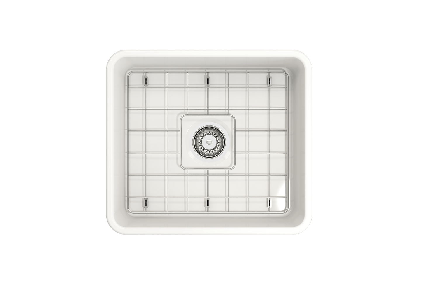 Classico Farmhouse Apron Front Fireclay 20" Single Bowl Kitchen Sink in White