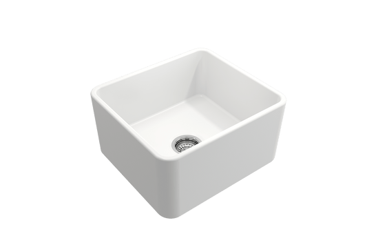 Classico Farmhouse Apron Front Fireclay 20" Single Bowl Kitchen Sink Matte White