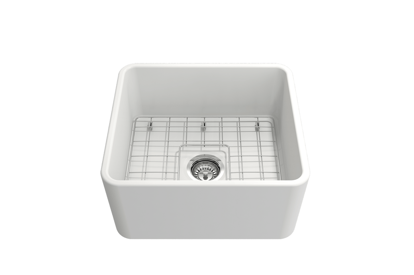 Classico Farmhouse Apron Front Fireclay 20" Single Bowl Kitchen Sink Matte White