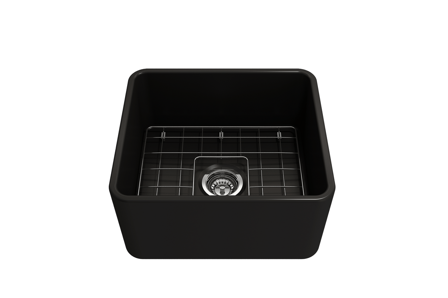 Classico Farmhouse Apron Front Fireclay 20" Single Bowl Kitchen Sink Matte Black