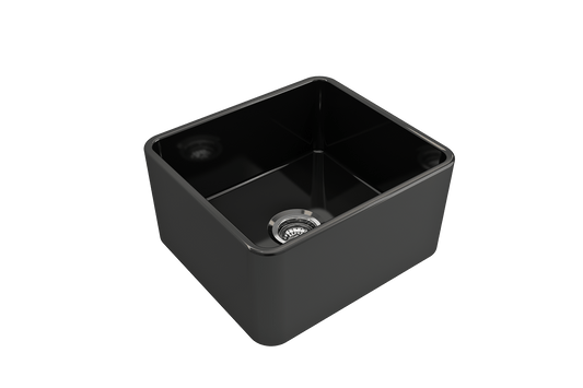 Classico Farmhouse Apron Front Fireclay 20" Single Bowl Kitchen Sink in Black