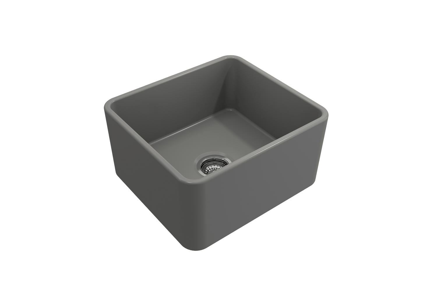 Classico Farmhouse Apron Front Fireclay 20" Single Bowl Kitchen Sink, Matte Gray