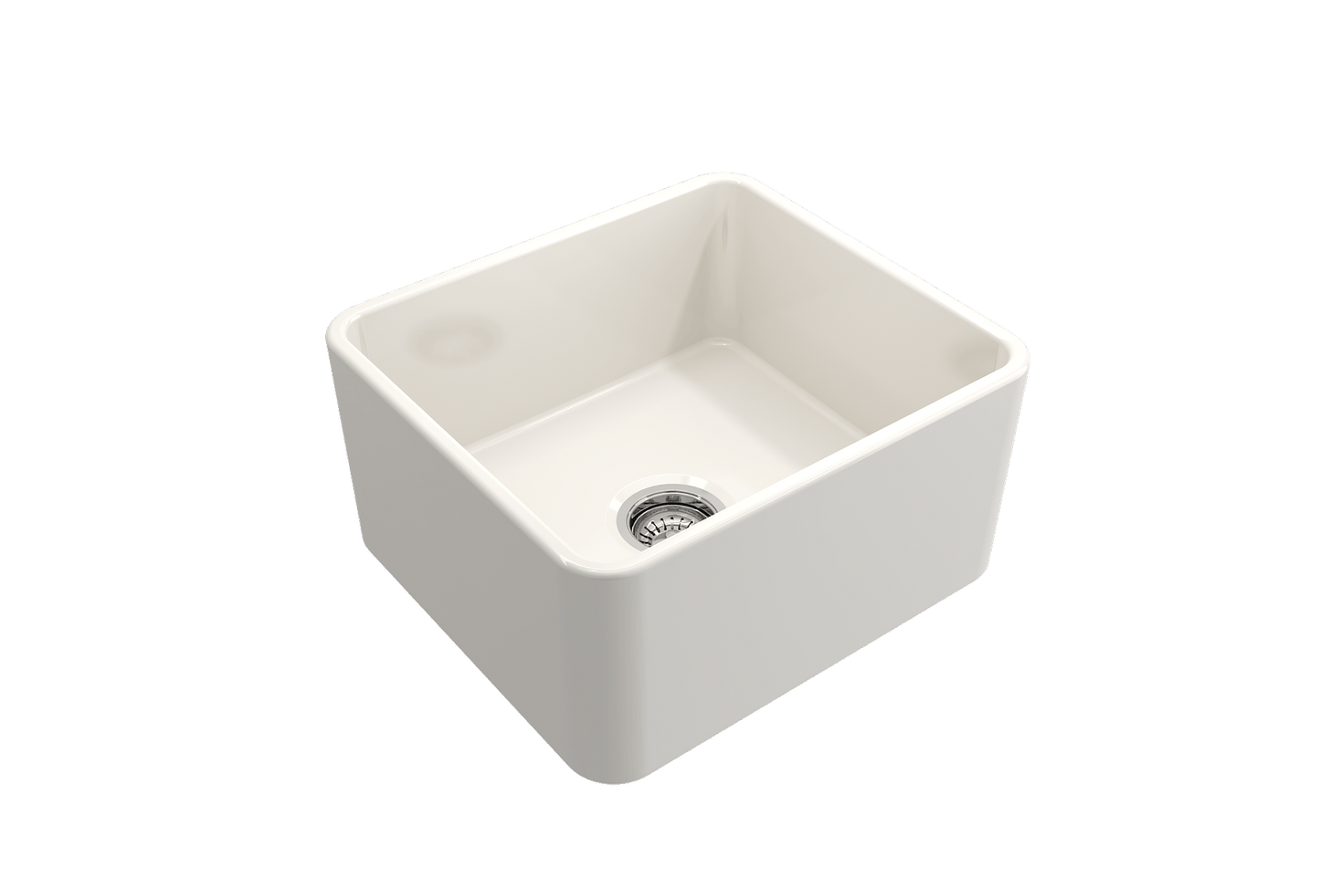 Classico Farmhouse Apron Front Fireclay 20" Single Bowl Kitchen Sink in Biscuit