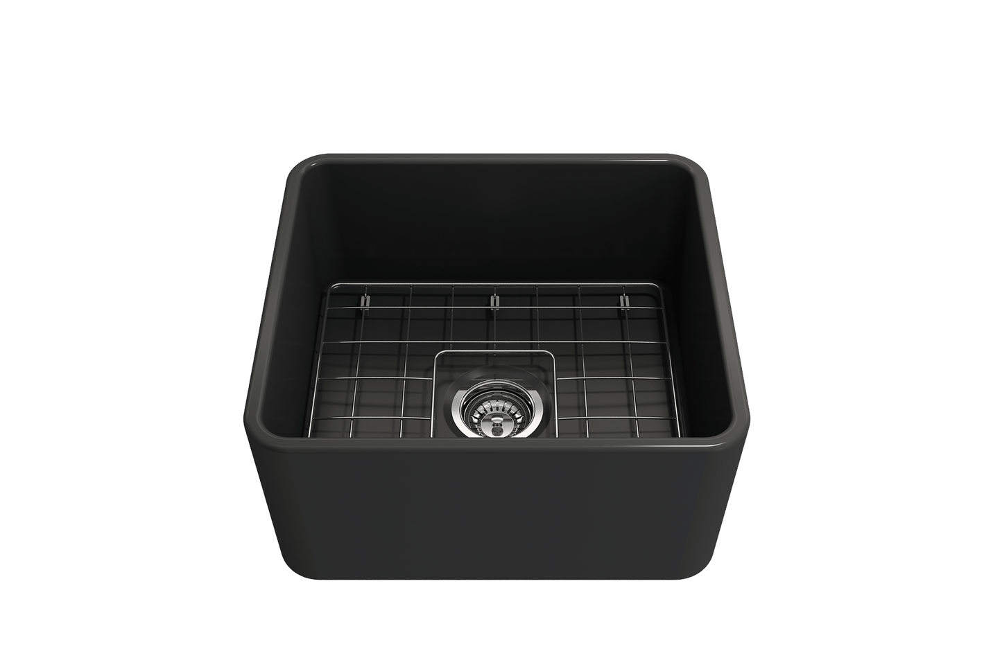 Classico Farmhouse Apron Front Fireclay 20" Single Bowl Kitchen Sink, Dark Gray